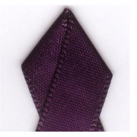 Papilion Papilion R074300090285100Y .38 in. Single-Face Satin Ribbon 100 Yards - Plum R074300090285100Y